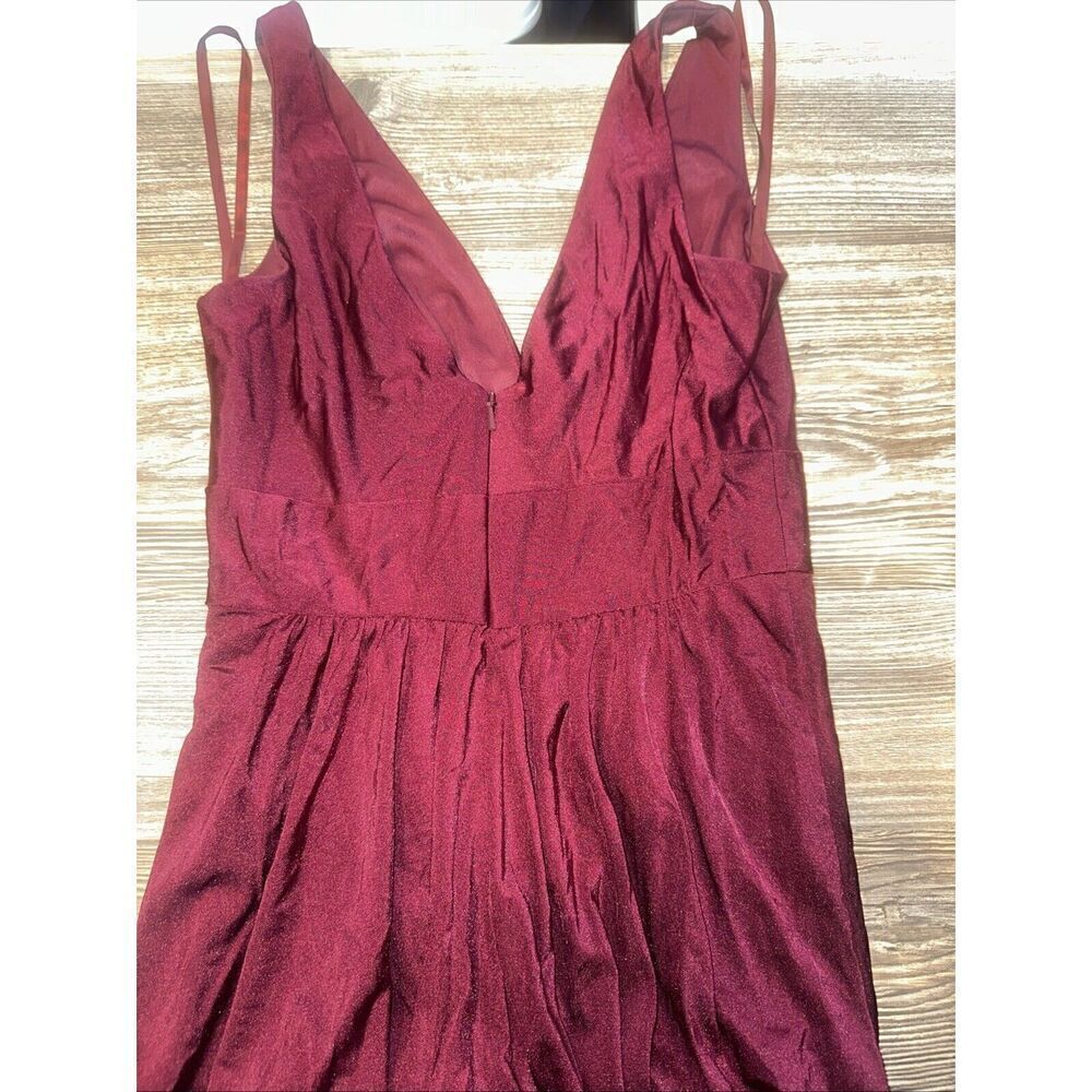 La Femme Dark Berry Plunge Neck A-Line Gown Size 6. NWOT. $328. 14 - Picture 9 of 9
